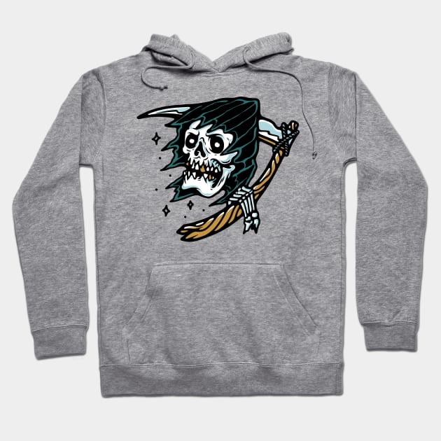 Grim Reaper Tattoo Hoodie by quilimo